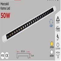 50W  KAMA LED BEYAZ KASA 3200K BLACK LENS 1